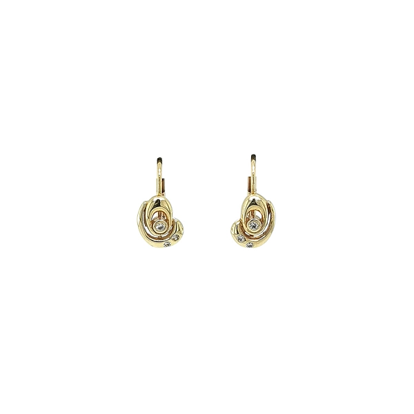 Gold-Ohrringe mit Zirkonen