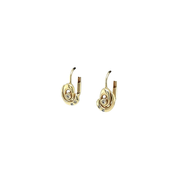 Gold-Ohrringe mit Zirkonen