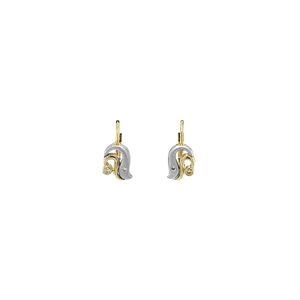 Ohrringe mit Zirkonen in Gold