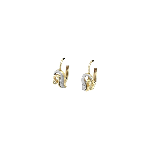 Ohrringe mit Zirkonen in Gold