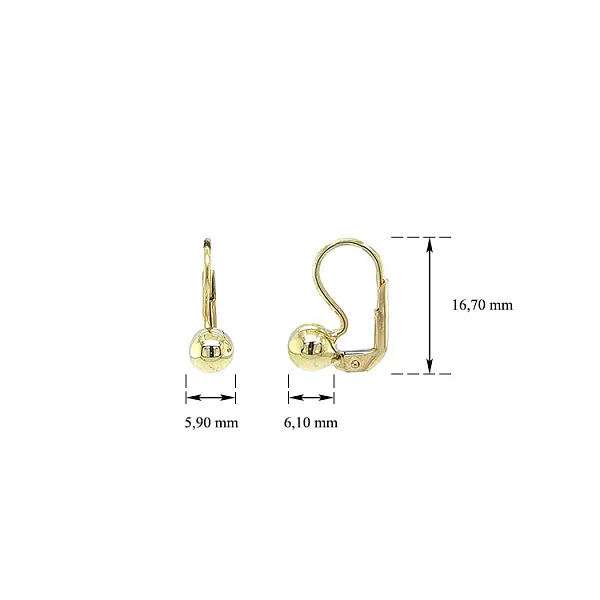 Gold-Ohrringe Perlen