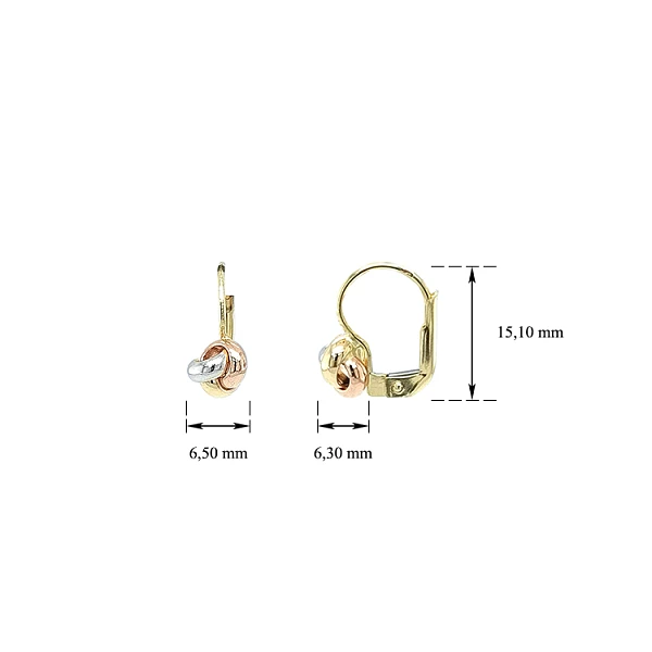 Gold-Ohrringe aus Kombinationsgold