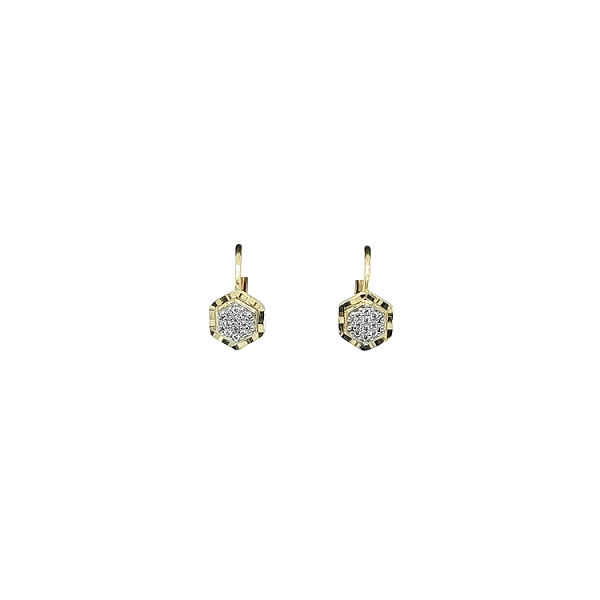 Gold-Ohrringe mit Zirkonen