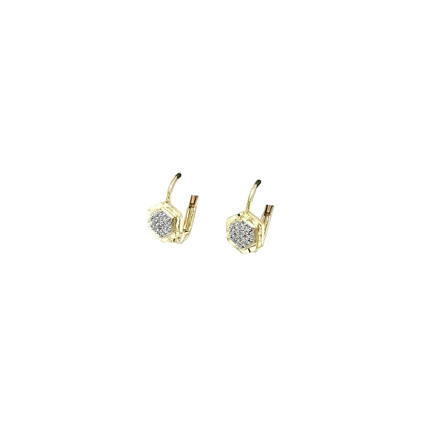 Gold-Ohrringe mit Zirkonen