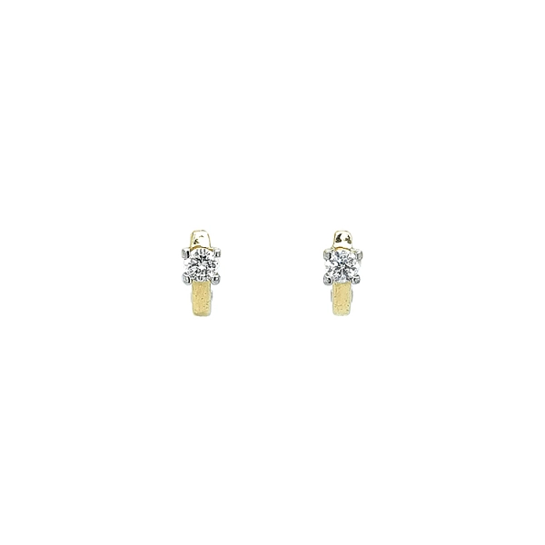 Gold-Ohrringe mit Zirkonen