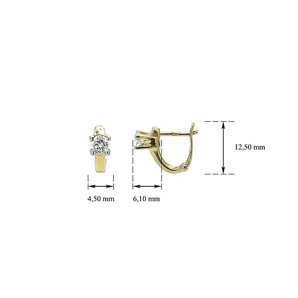 Gold-Ohrringe mit Zirkonen