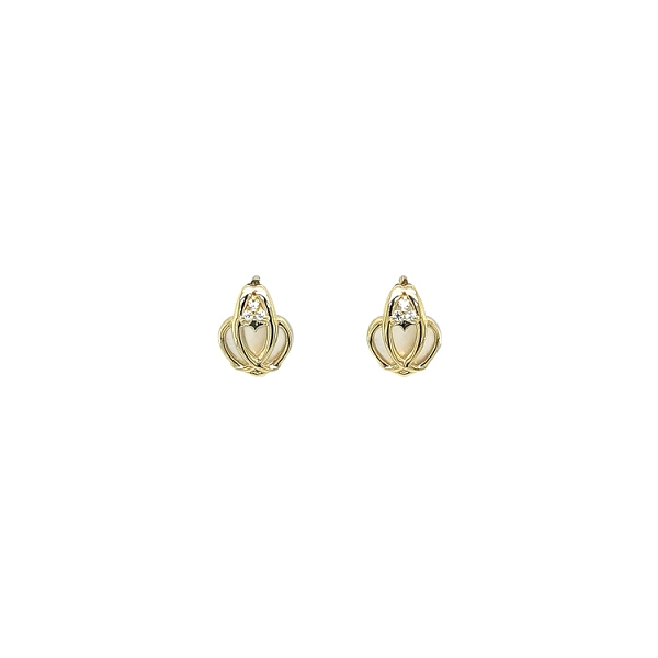 Gold-Ohrringe mit Zirkonen