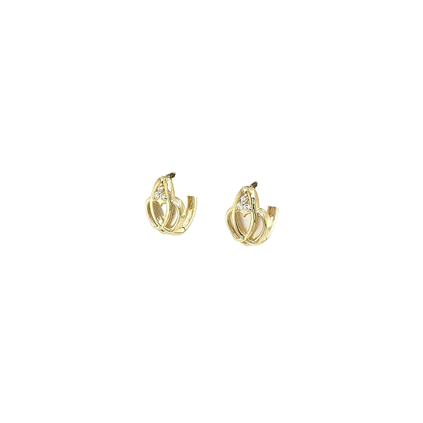 Gold-Ohrringe mit Zirkonen