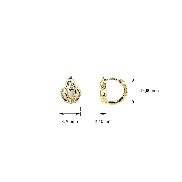Gold-Ohrringe mit Zirkonen