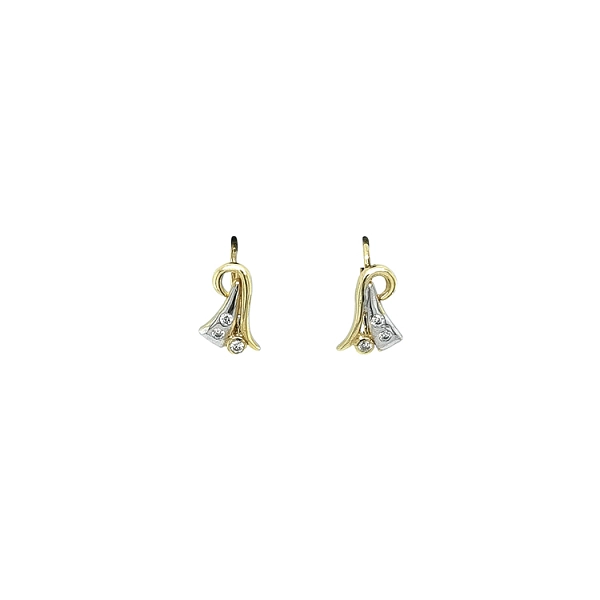 Ohrringe mit Zirkonen in Gold