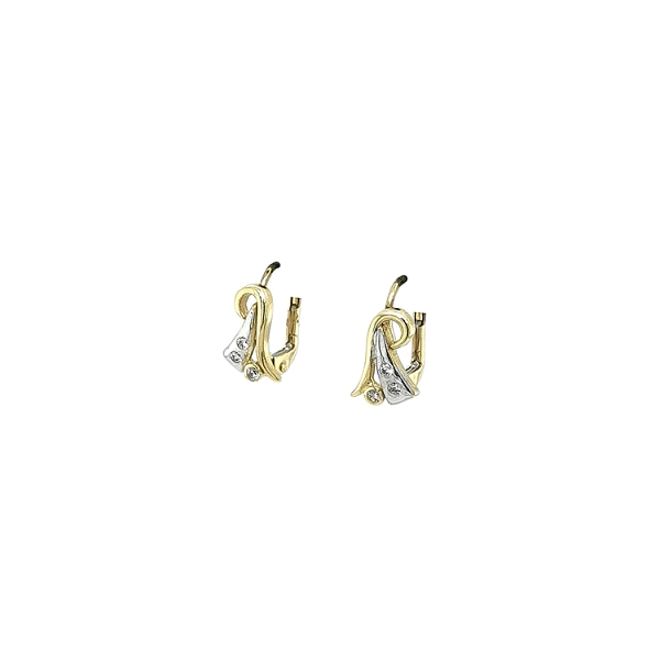 Ohrringe mit Zirkonen in Gold