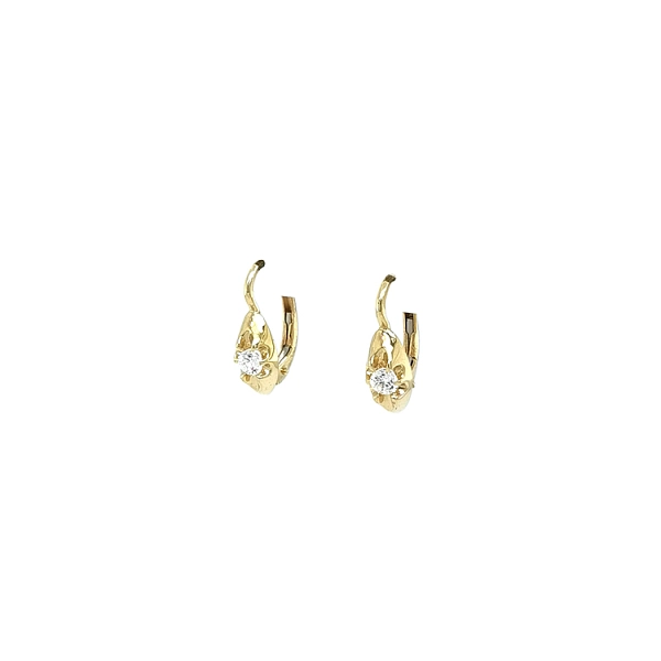 Gold-Ohrringe mit Zirkonen