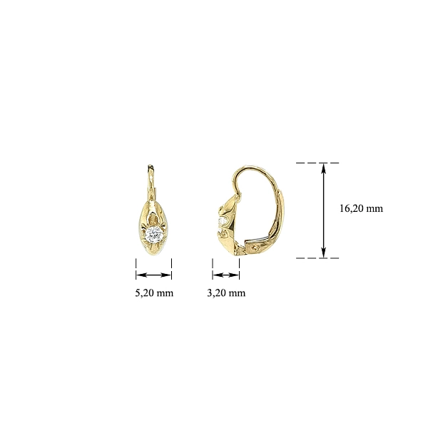 Gold-Ohrringe mit Zirkonen