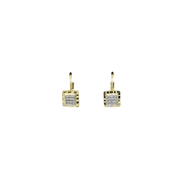 Gold-Ohrringe mit Zirkonen