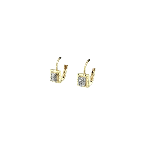 Gold-Ohrringe mit Zirkonen