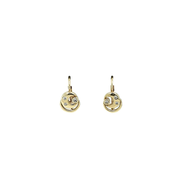 Gold-Ohrringe mit Zirkonen