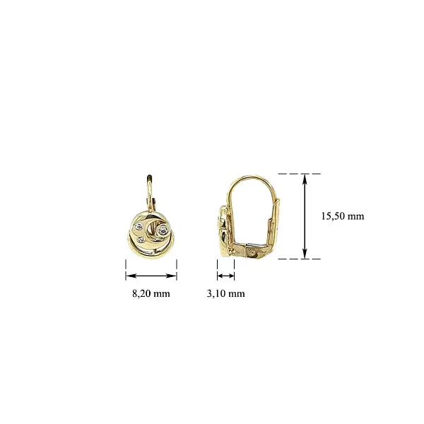 Gold-Ohrringe mit Zirkonen