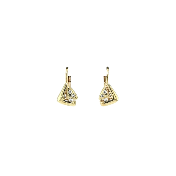 Gold-Ohrringe mit Zirkonen