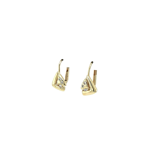 Gold-Ohrringe mit Zirkonen
