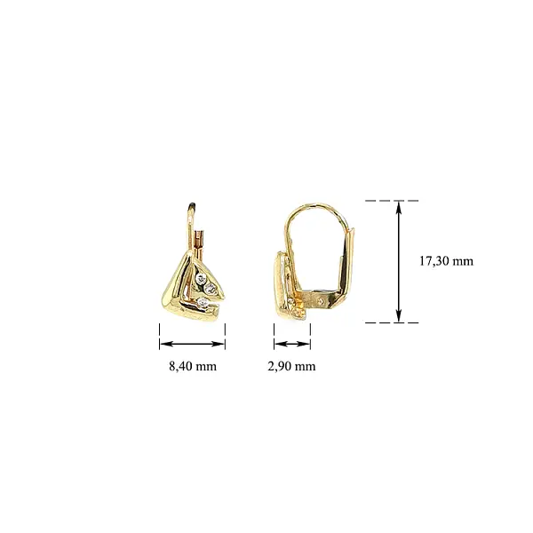 Gold-Ohrringe mit Zirkonen