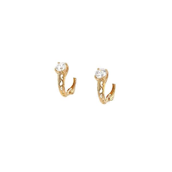 Gold-Ohrringe mit Zirkonen