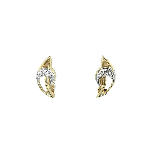 Gold-Ohrringe mit Zirkonen