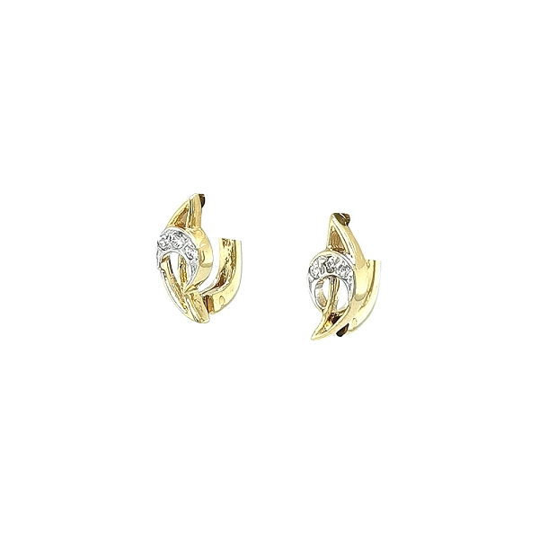 Gold-Ohrringe mit Zirkonen