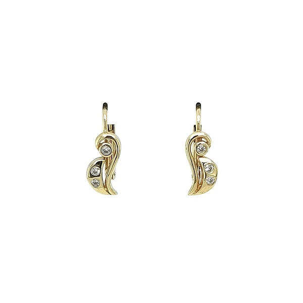 Gold-Ohrringe mit Zirkonen
