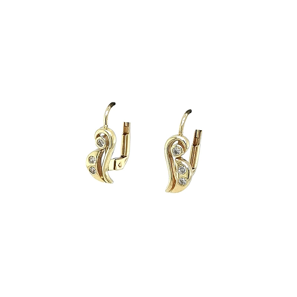 Gold-Ohrringe mit Zirkonen