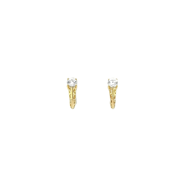 Gold-Ohrringe mit Zirkonen
