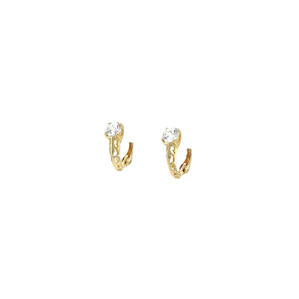 Gold-Ohrringe mit Zirkonen
