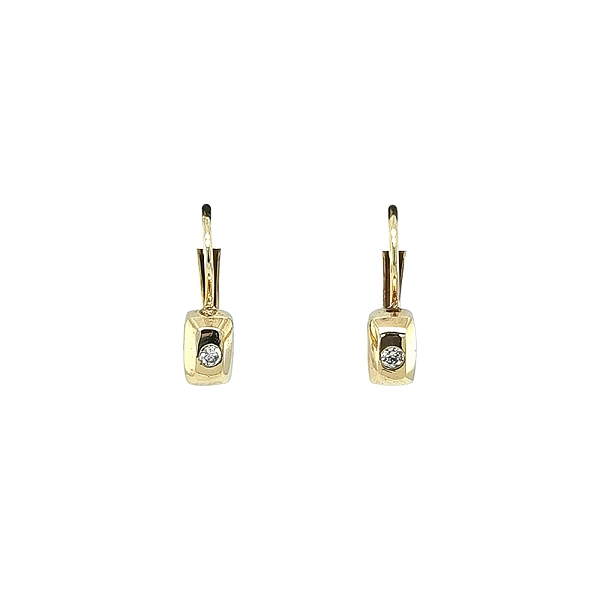 Gold-Ohrringe mit Zirkonen