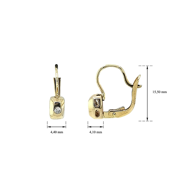 Gold-Ohrringe mit Zirkonen