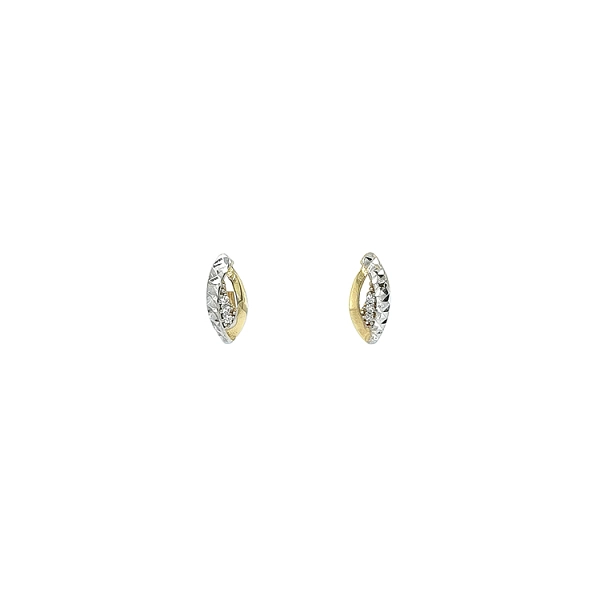 Ohrringe mit Zirkonen in Gold
