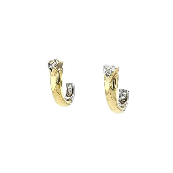 Gold-Ohrringe mit Zirkonen