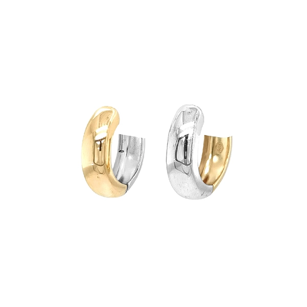 Goldene runde Ohrringe mit Wendefunktion
