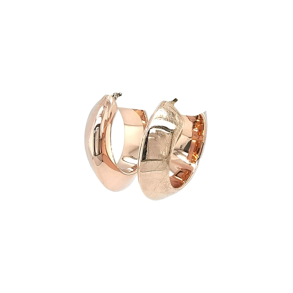 Runde Ohrringe aus Roségold