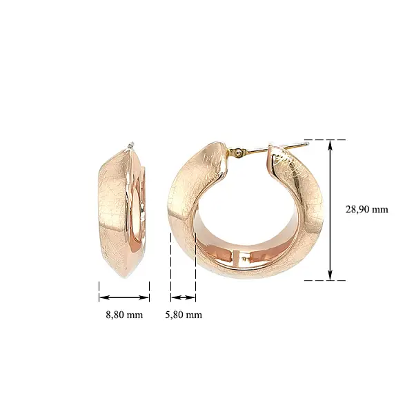 Runde Ohrringe aus Roségold
