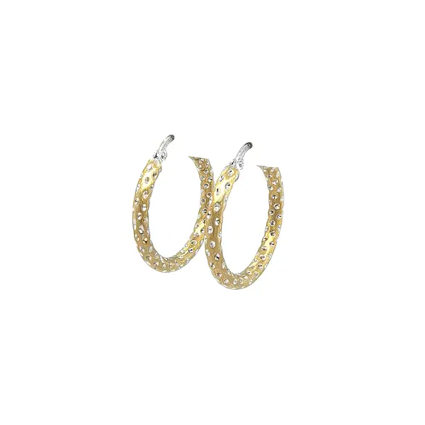 Runde Ohrringe aus Kombinationsgold