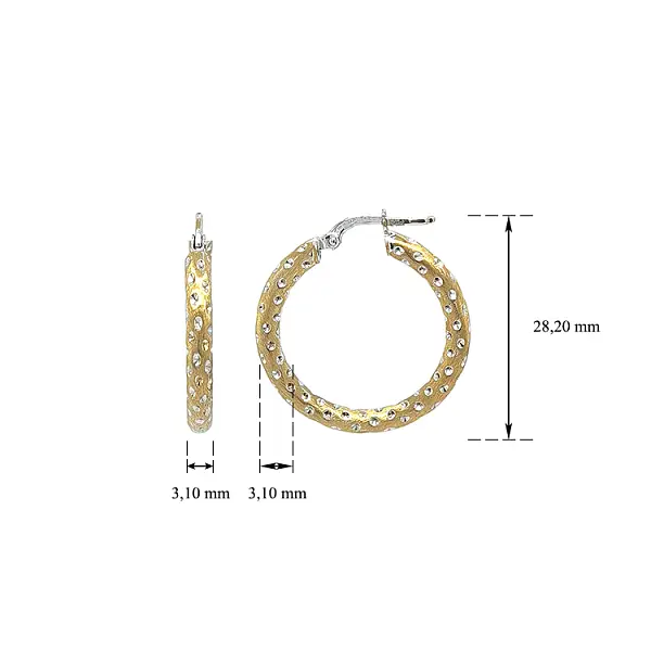 Runde Ohrringe aus Kombinationsgold