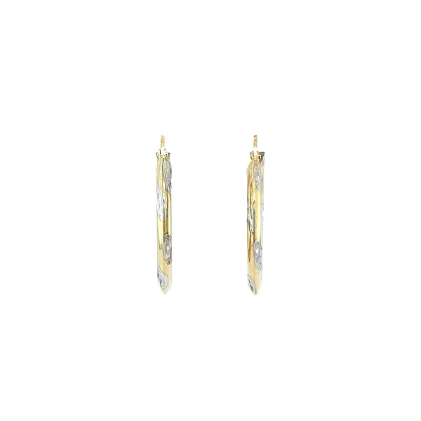 Runde Ohrringe aus Kombinationsgold