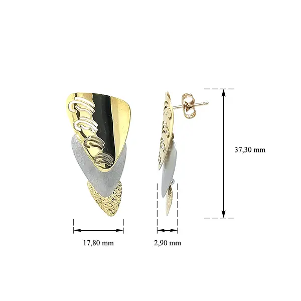 Ohrringe aus kobminiertem Gold