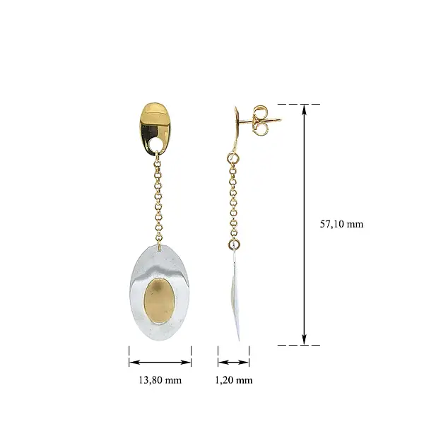 Ohrringe aus Kombinationsgold