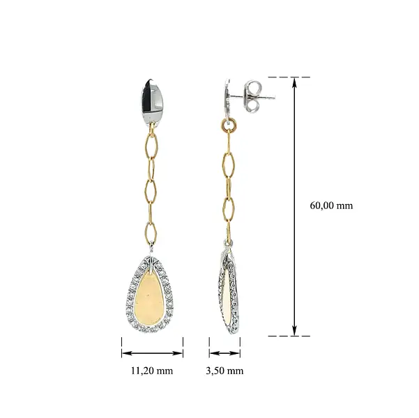 Ohrringe aus Kombinationsgold