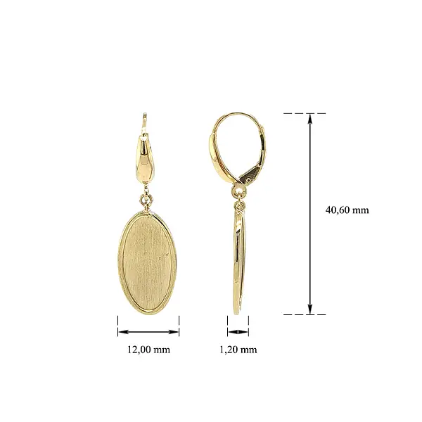 Goldfarbene Ohrringe mit Anhänger