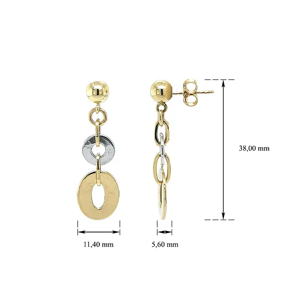 Ohrringe aus Kombinationsgold