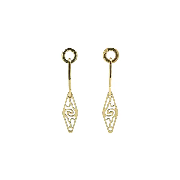 Goldfarbene Ohrringe mit Anhänger