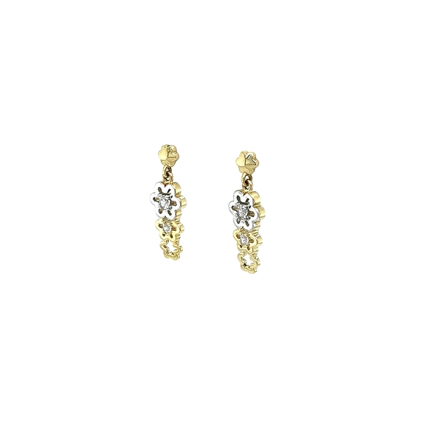 Ohrringe mit Zirkonen in Gold