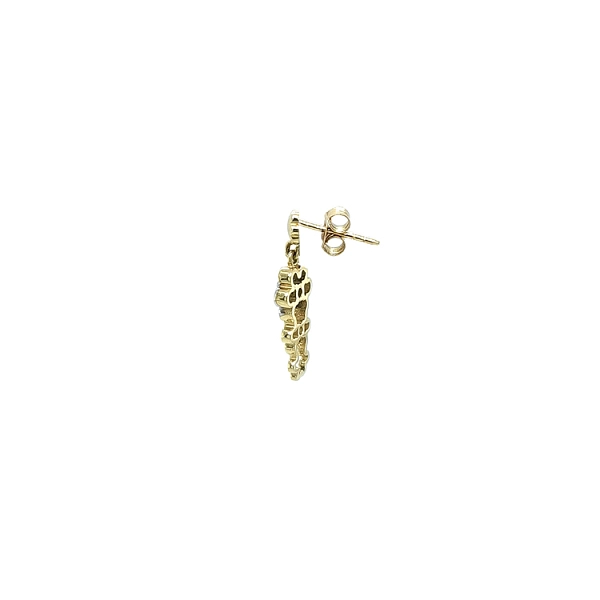 Ohrringe mit Zirkonen in Gold