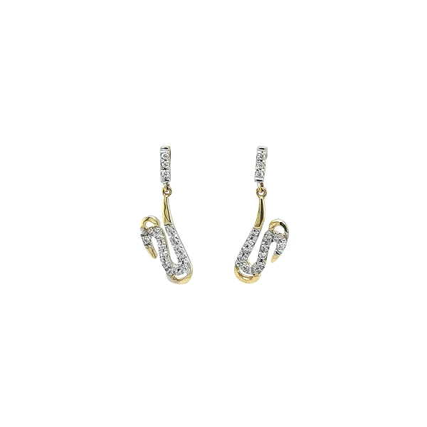Gold-Ohrringe mit Zirkonen